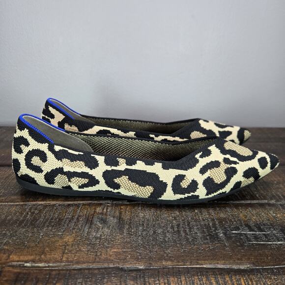 NEW Rothys The Point II Womens 9.5 Flats Slip On Ballet Shoes Desert Brown Camo - Picture 1 of 11